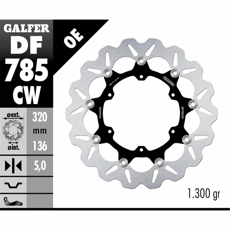 Galfer DF785CW Brake Disc Wave Floating