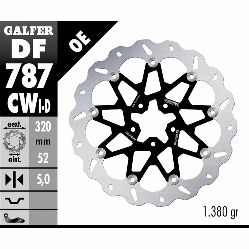 Galfer DF787CWD Disque de Frein Wave Flottant