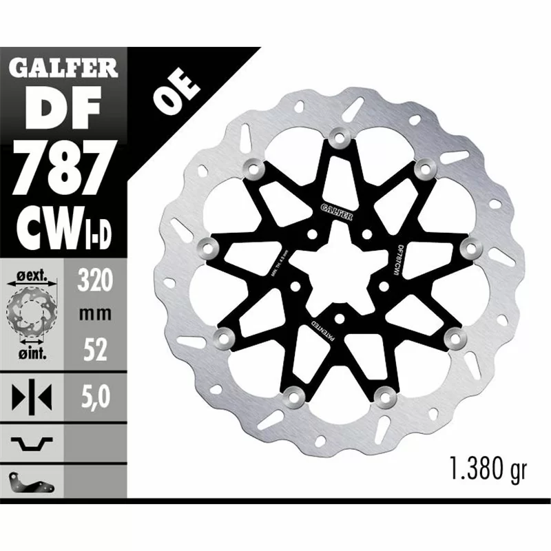 Galfer DF787CWI Brake Disc Wave Floating