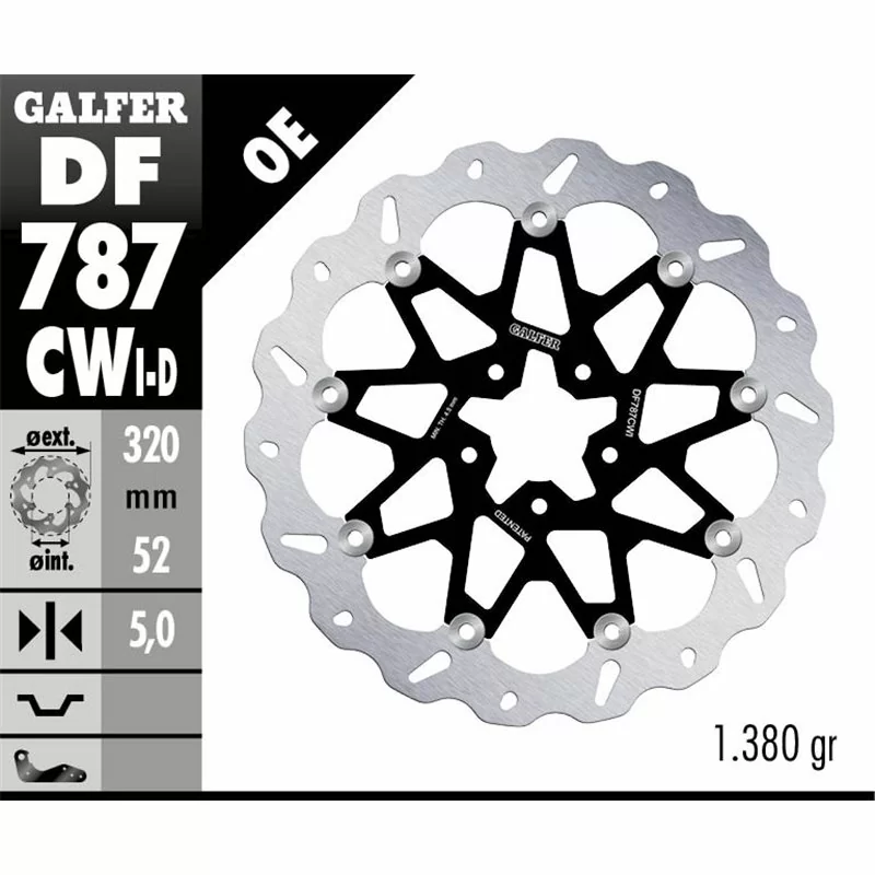 Galfer DF787CWI Disco Freno Wave Flottante