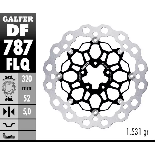Galfer DF787FLQ Bremsscheibe Wave Schwimmend