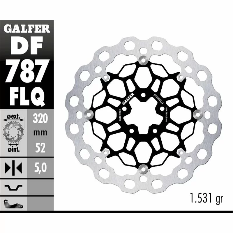 Galfer DF787FLQ Brake Disc Wave Floating