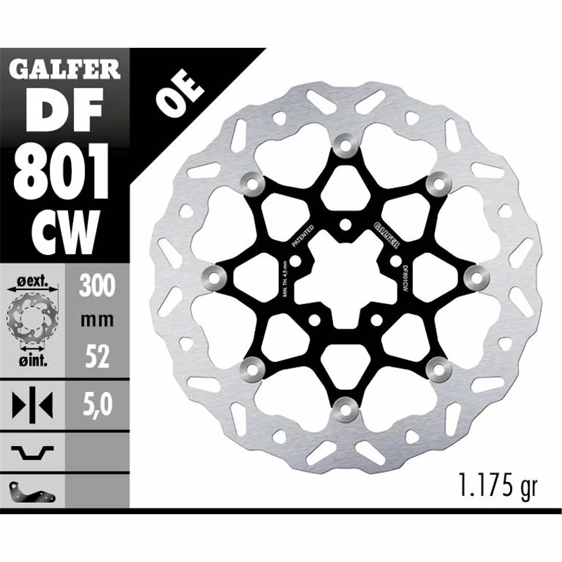 Galfer DF801CW Brake Disc Wave Floating