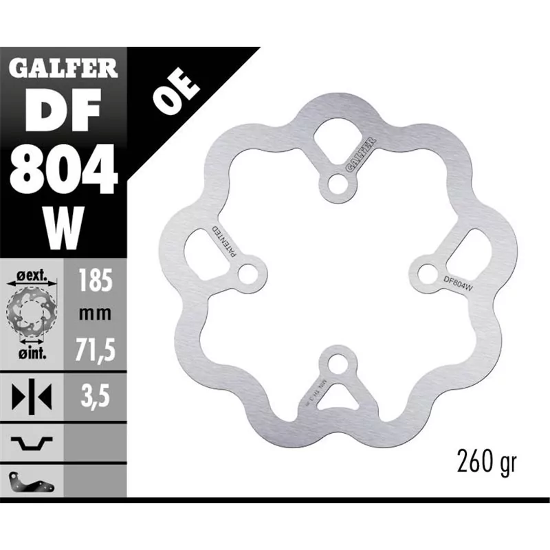 Galfer DF804W Brake Disco Wave Fixed