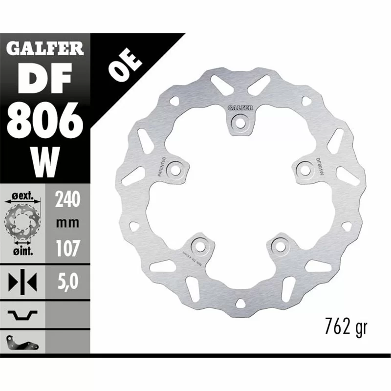 Galfer DF806W Brake Disco Wave Fixed