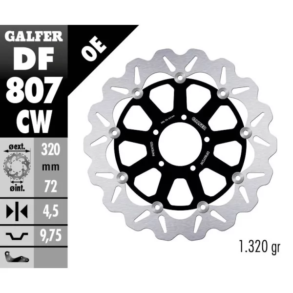 Galfer DF807CW Bremsscheibe Wave Schwimmend