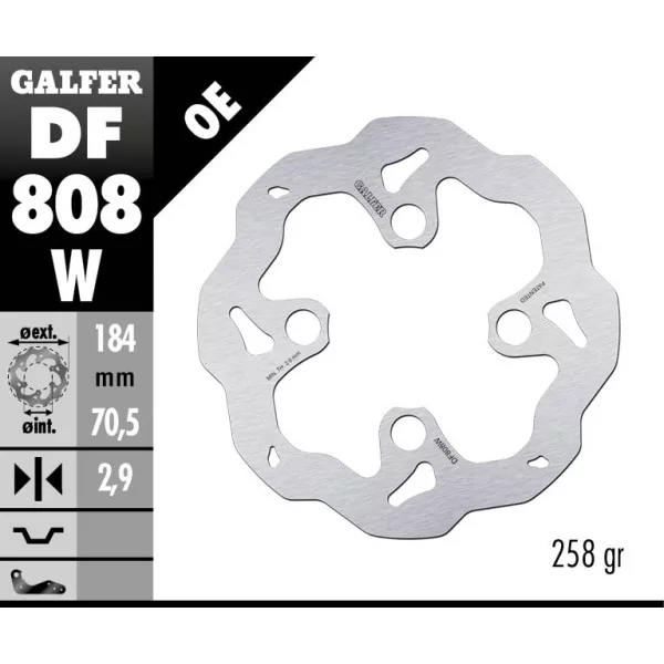 Galfer DF808W Brake Disc Wave Fixed