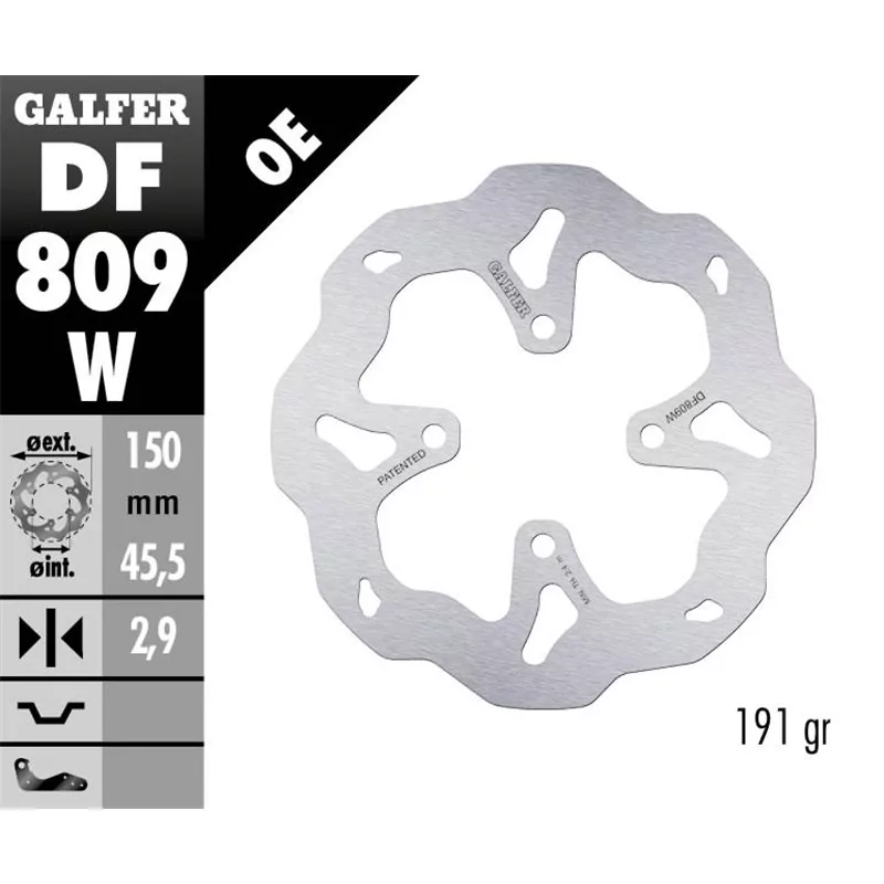 Galfer DF809W Brake Disco Wave Fixed Galfer DF809W Brake Disco Wave Fixed