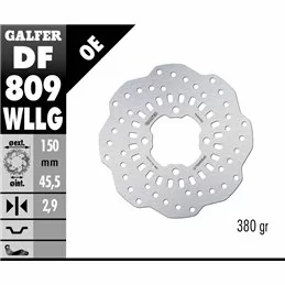Galfer DF809WLLG Brake Disco Wave Fixed