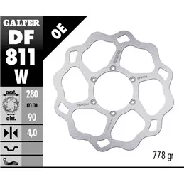 Galfer DF811W Brake Disco Wave Fixed