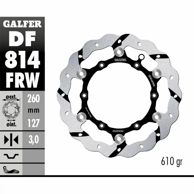 Galfer DF814FRW Disco de Freno Wave Flotante