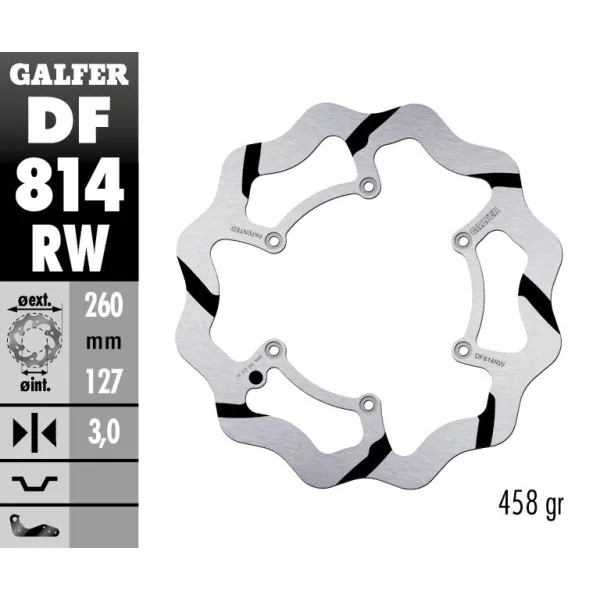 Galfer DF814RW Brake Disc Wave Fixed