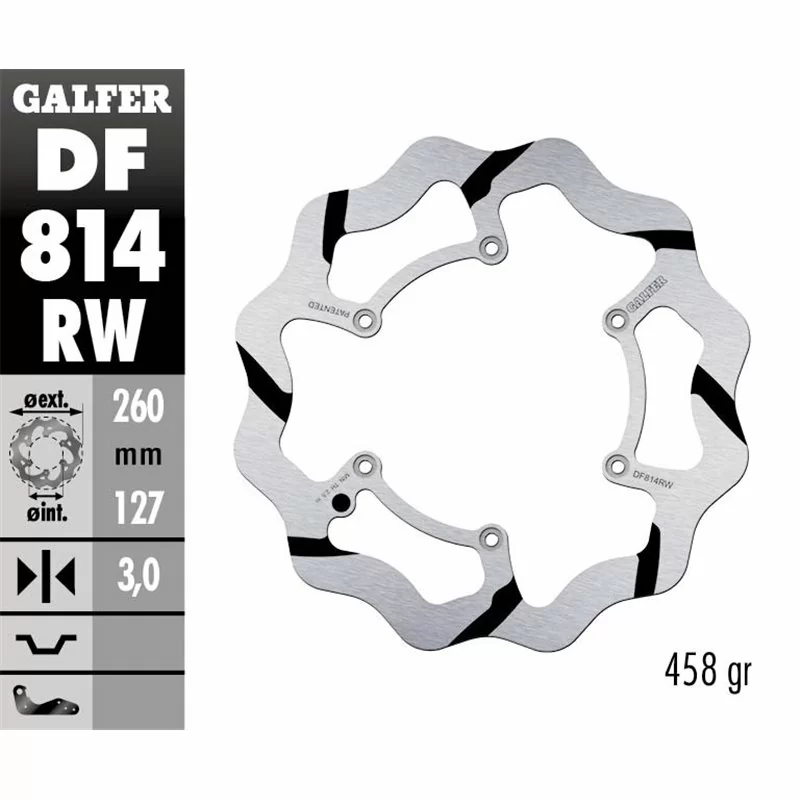 Galfer DF814RW Brake Disco Wave Fixed