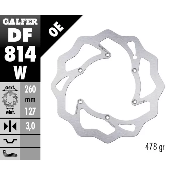 Galfer DF814W Brake Disc Wave Fixed