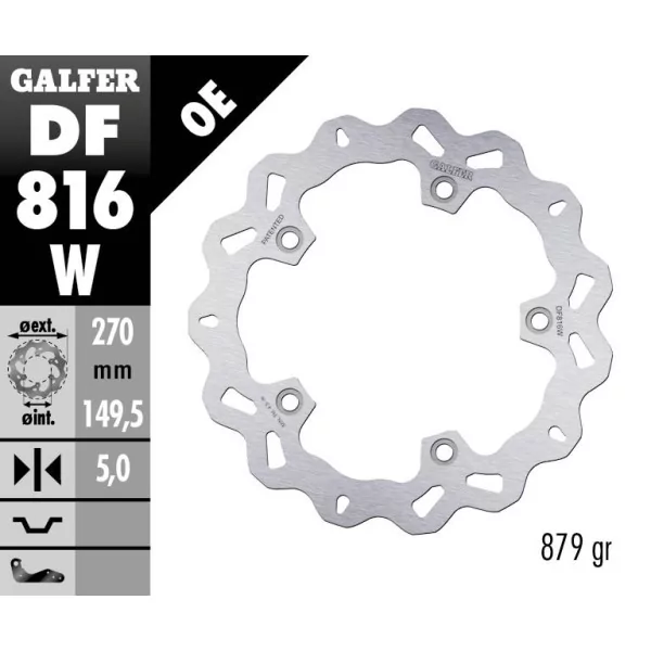 Galfer DF816W Bremsscheibe Wave Fixiert