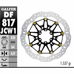 Galfer DF817JCW1G03 Brake Disc Wave Floatech