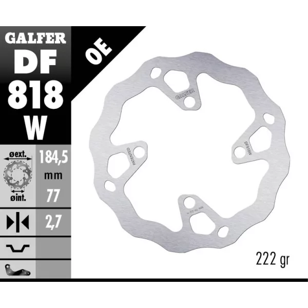 Galfer DF818W Bremsscheibe Wave Fixiert
