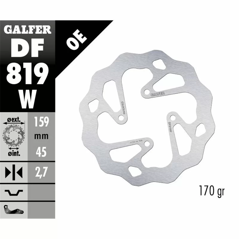 Galfer DF819W Brake Disco Wave Fixed