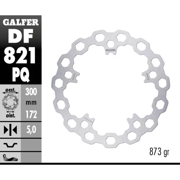 Galfer DF821PQ Disque De Frein Wave Track