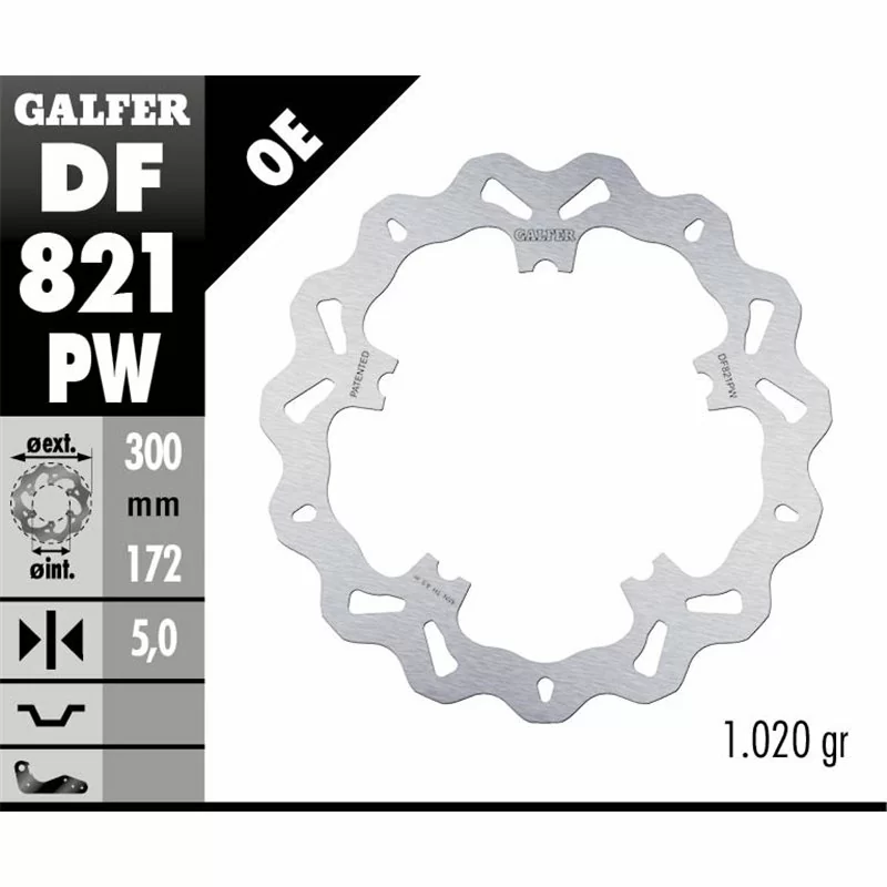 Galfer DF821PW Disque De Frein Wave Track