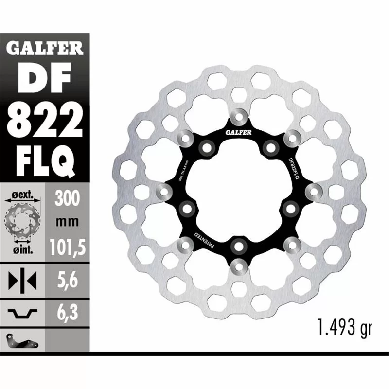 Galfer DF822FLQ Brake Disc Wave Floating