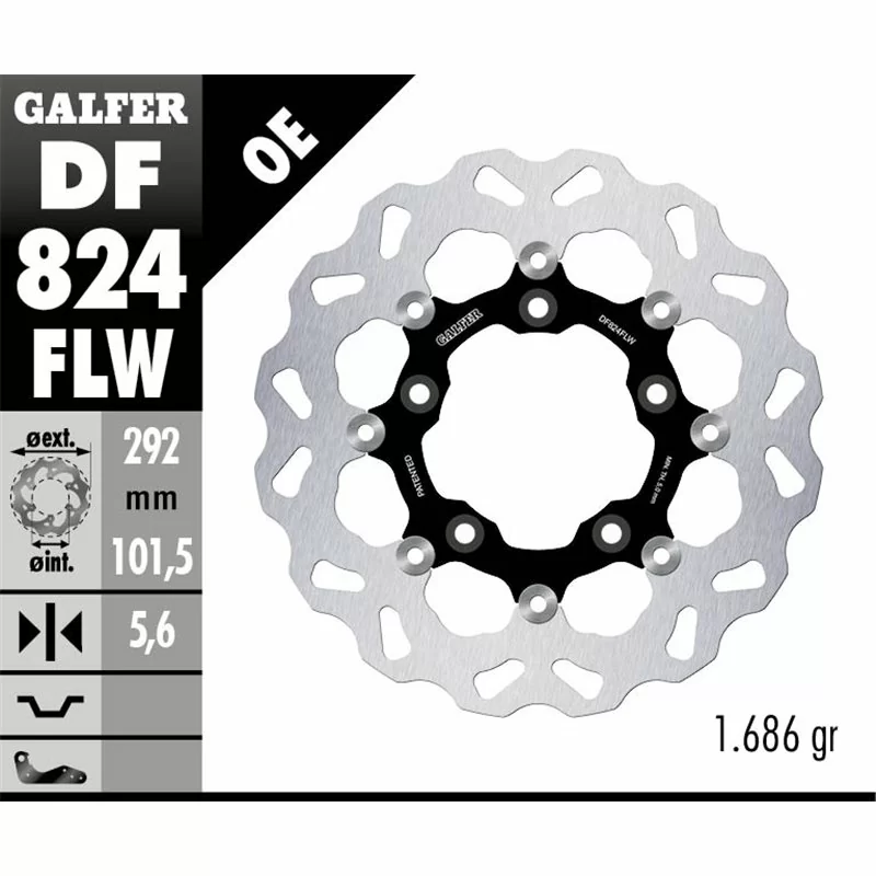 Galfer DF824FLW Brake Disc Wave Floating