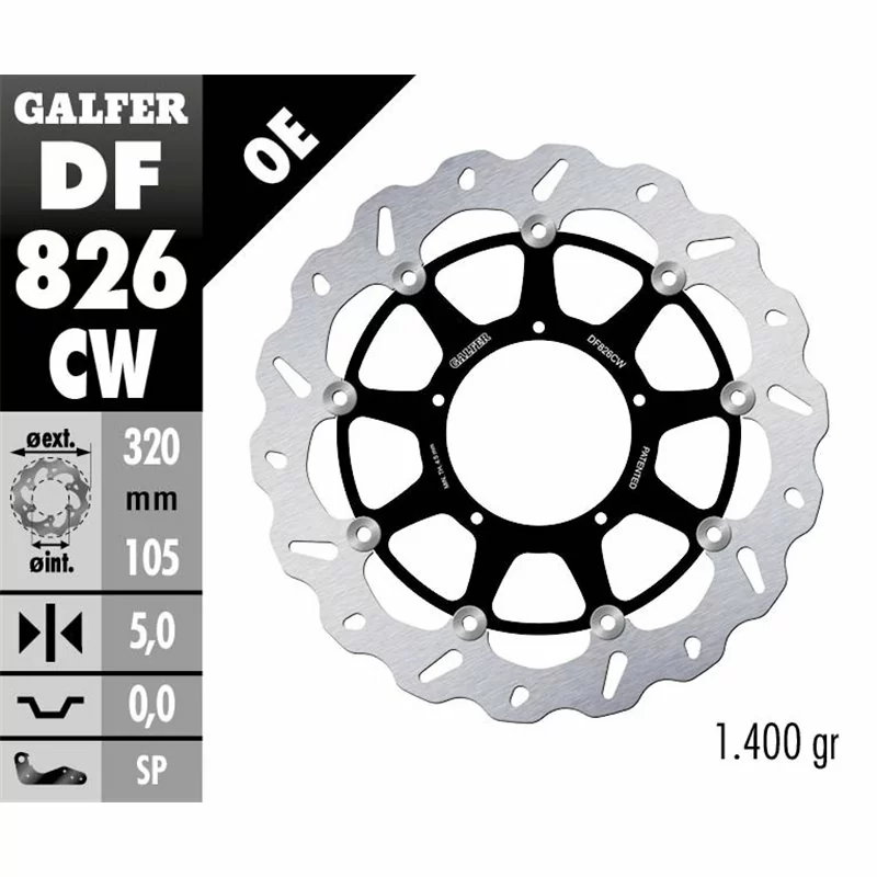 Galfer DF826CW Brake Disc Wave Floating