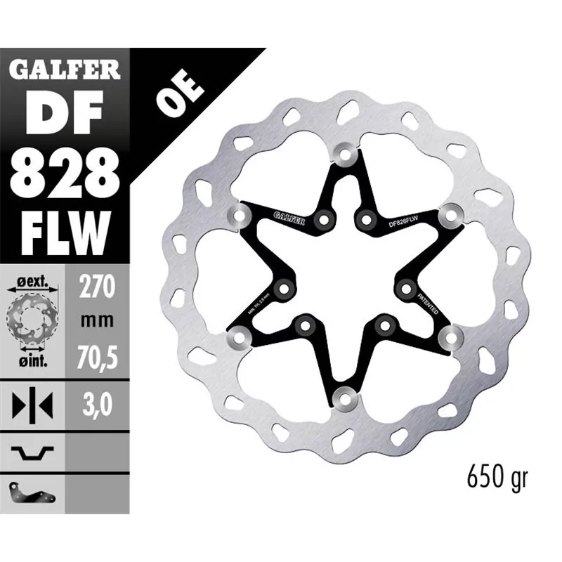 Galfer DF828FLW Disco Freno Wave Flottante Galfer DF828FLW Disco Freno Wave Flottante