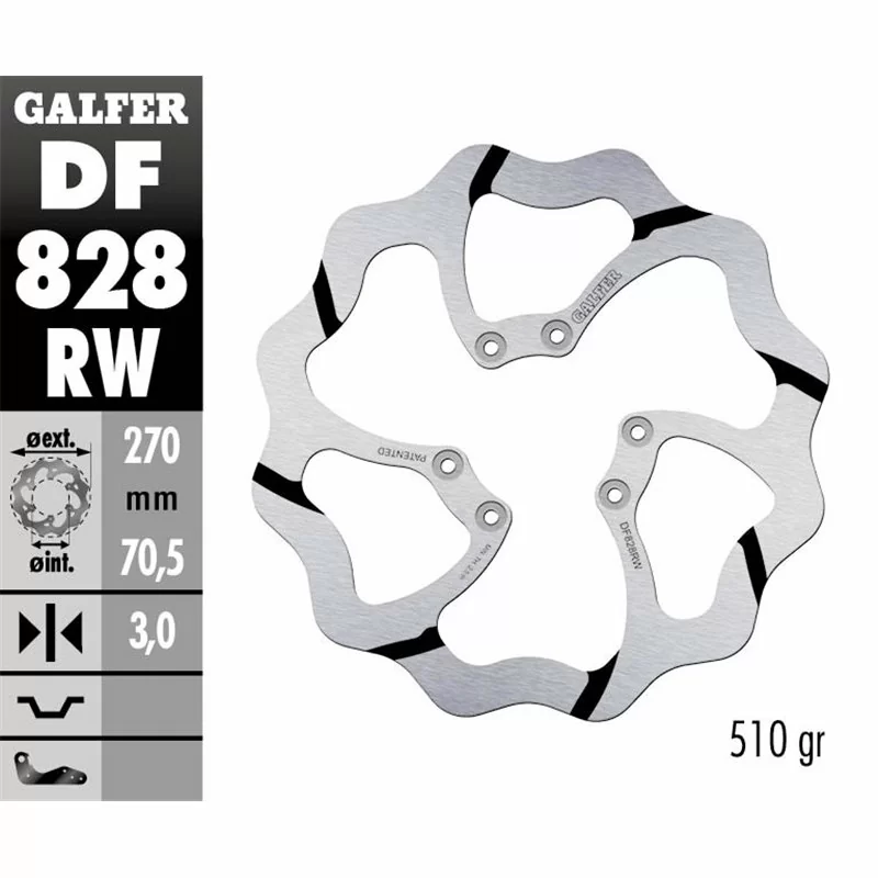 Galfer DF828RW Brake Disco Wave Fixed