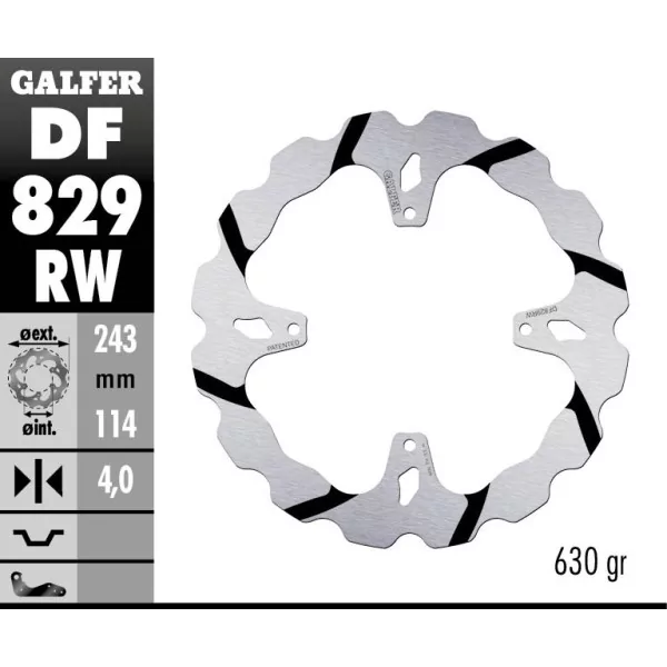 Galfer DF829RW Bremsscheibe Wave Fixiert