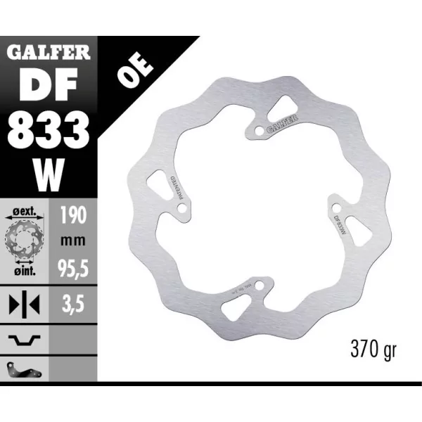 Galfer DF833W Bremsscheibe Wave Fixiert