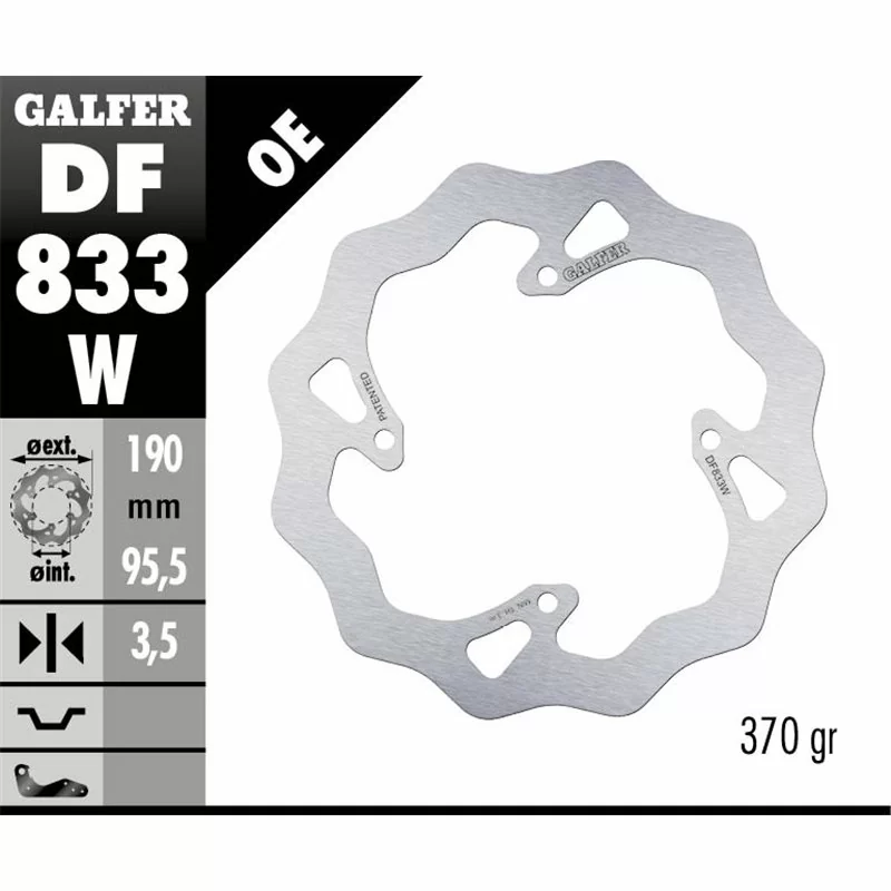 Galfer DF833W Brake Disco Wave Fixed