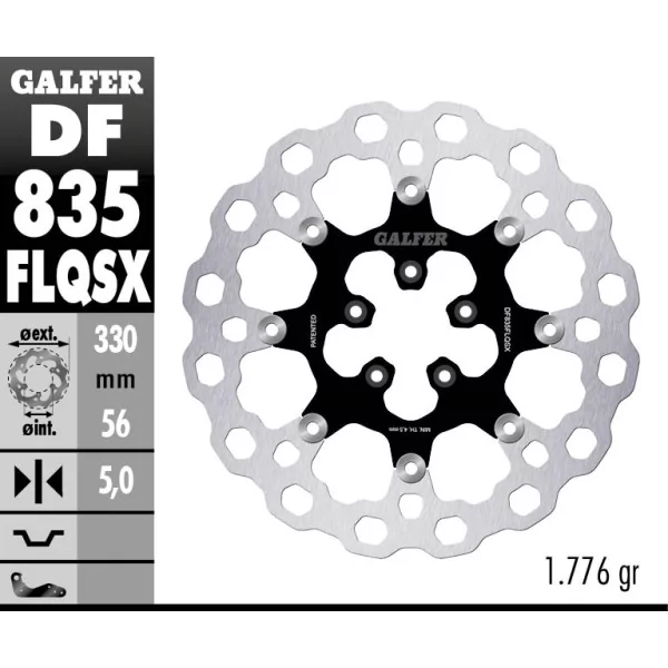 Galfer DF835FLQSX Bremsscheibe Wave Schwimmend