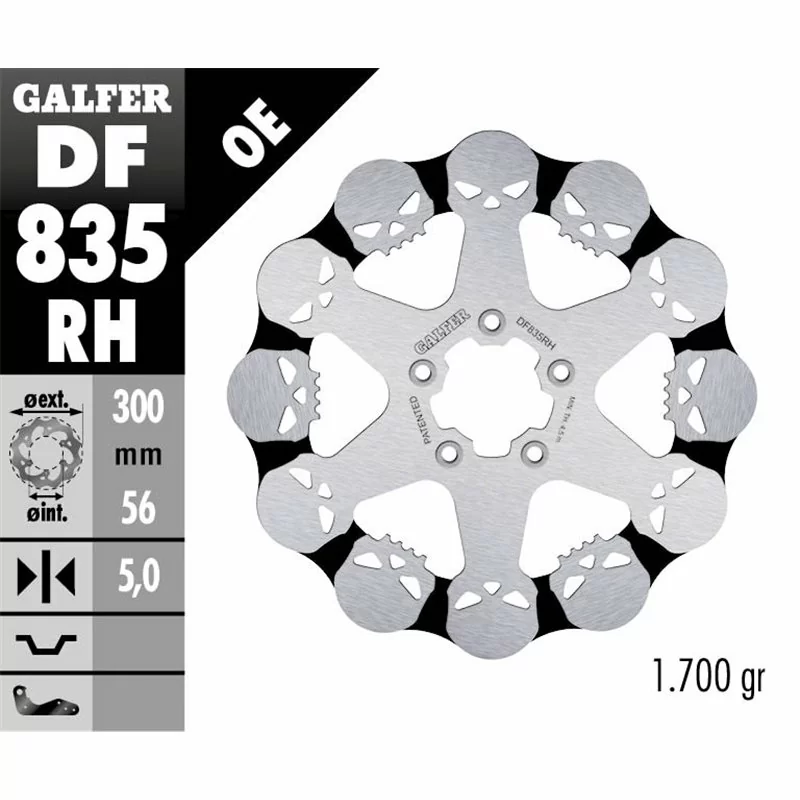 Galfer DF835RH Brake Disco Wave Fixed
