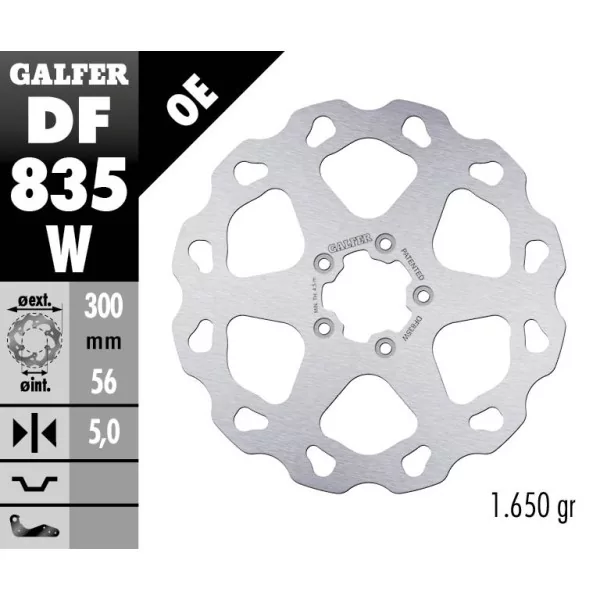 Galfer DF835W Bremsscheibe Wave Fixiert