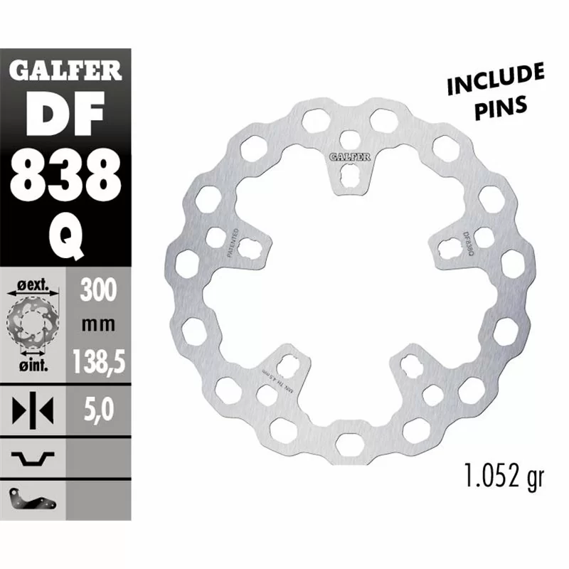 Galfer DF838Q Bremsscheibe Wave Fixiert