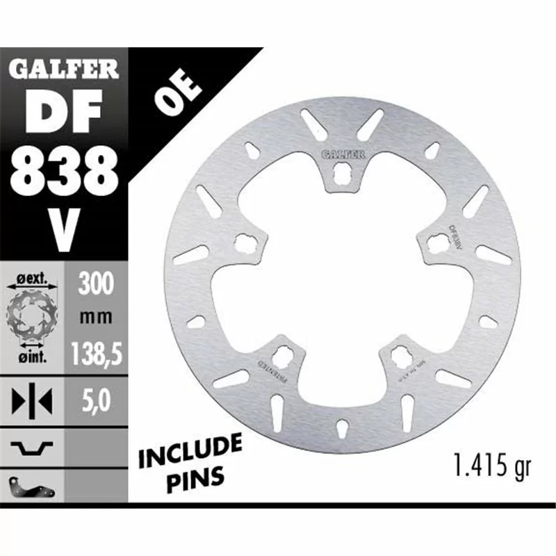 Galfer DF838V Brake Disco Wave Fixed