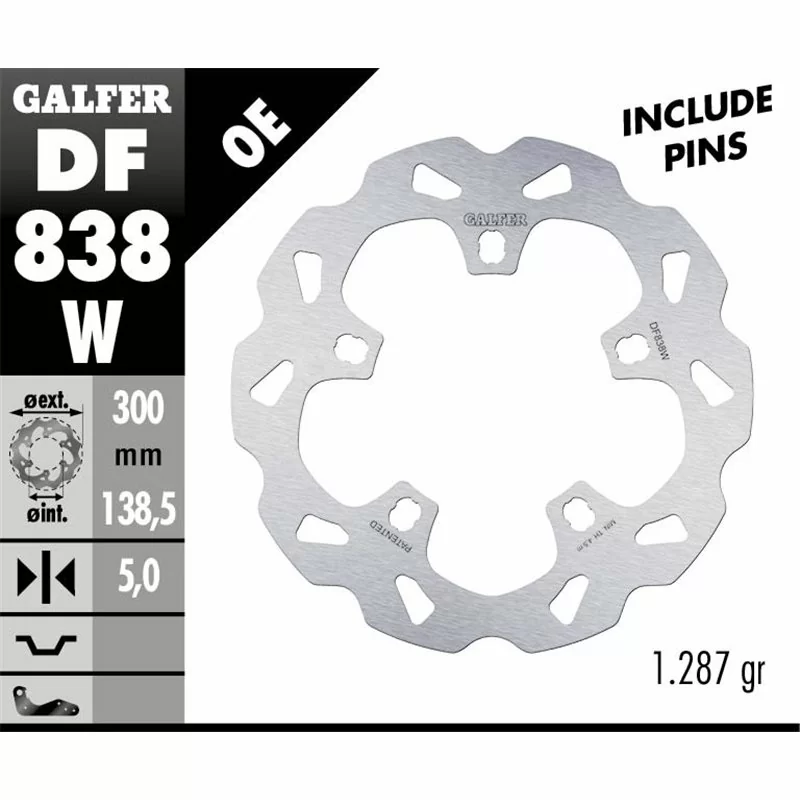 Galfer DF838W Brake Disco Wave Fixed