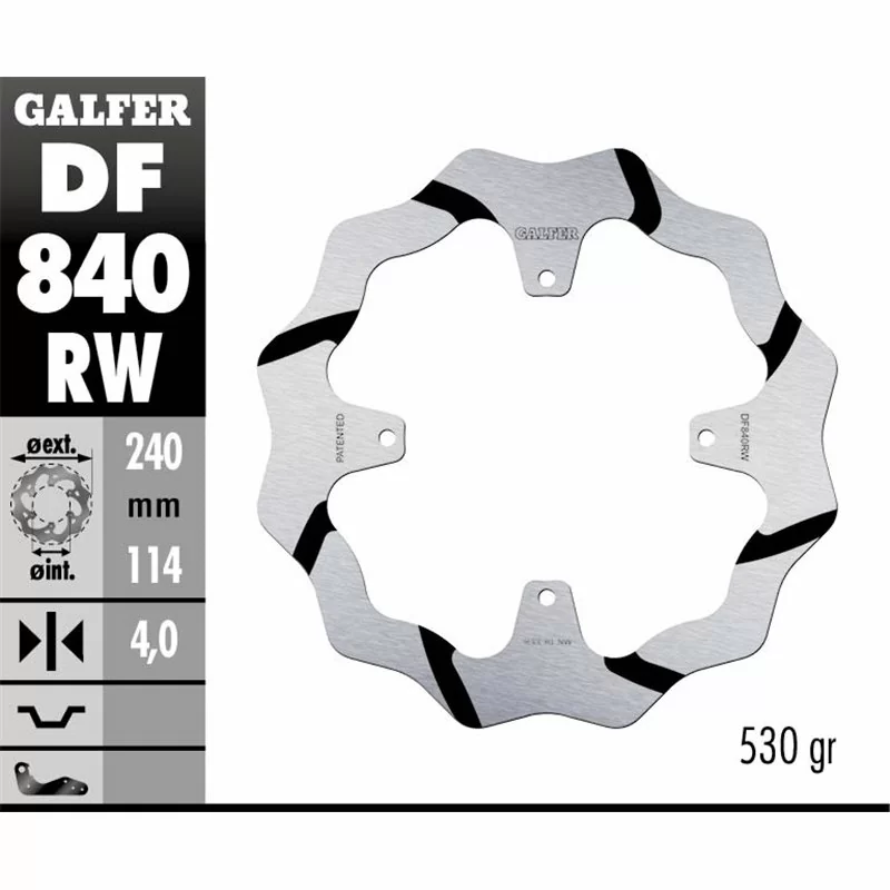 Galfer DF840RW Disque De Frein Wave Fixe