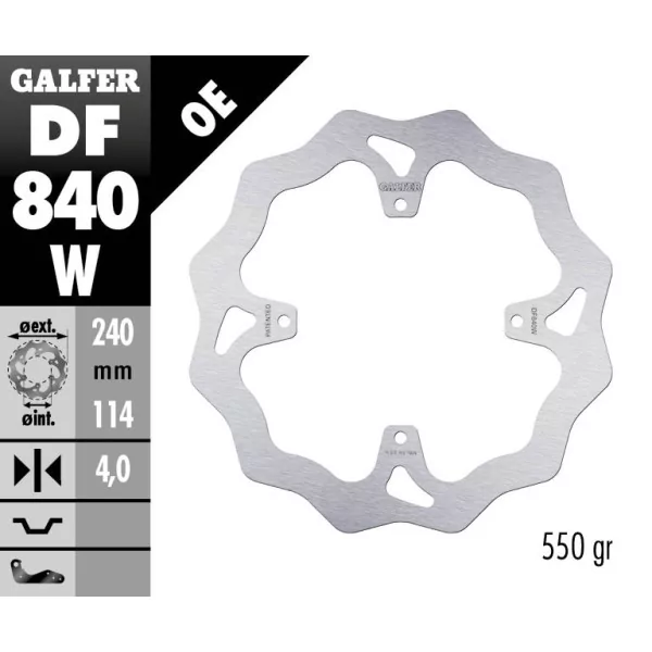 Galfer DF840W Brake Disc Wave Fixed