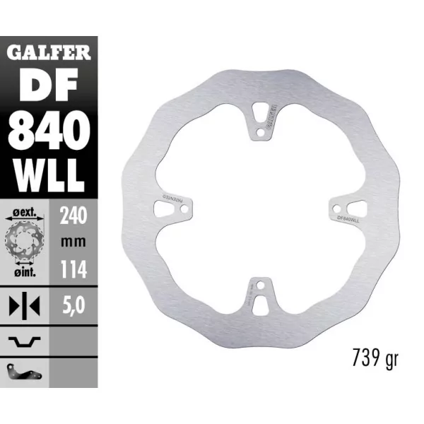 Galfer DF840WLL Brake Disc Wave Fixed