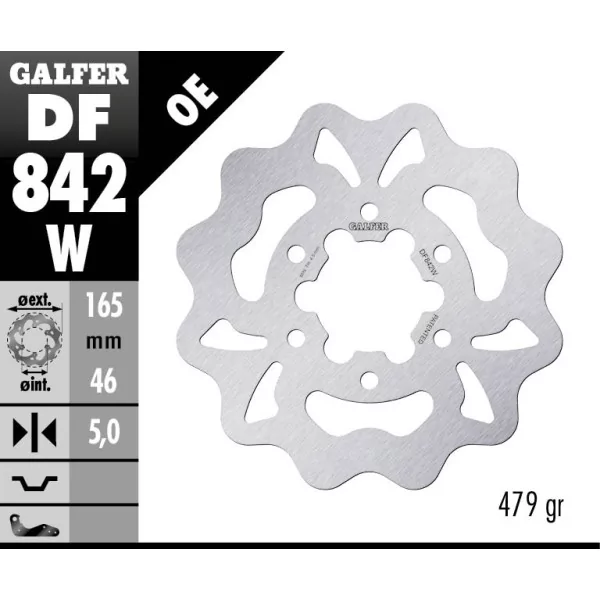 Galfer DF842W Brake Disc Wave Fixed
