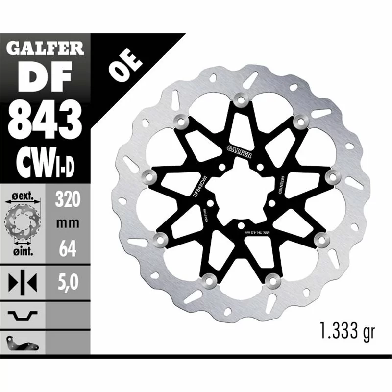 Galfer DF843CWI Disco de Freno Wave Flotante