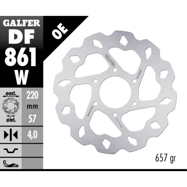 Galfer DF861W Brake Disc Wave Fixed