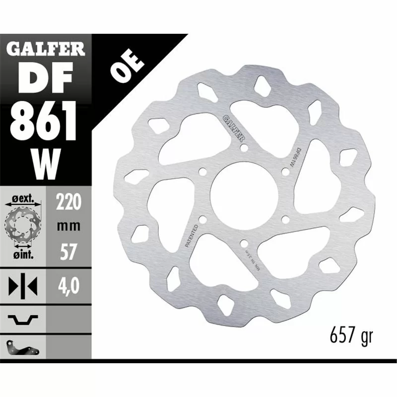 Galfer DF861W Brake Disco Wave Fixed