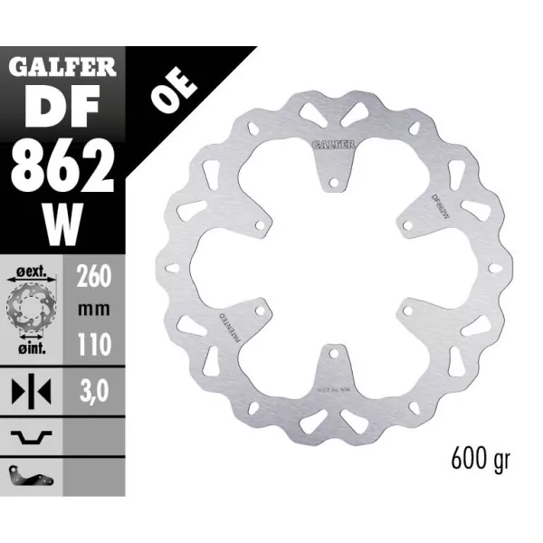 Galfer DF862W Disco Freno Wave Fisso