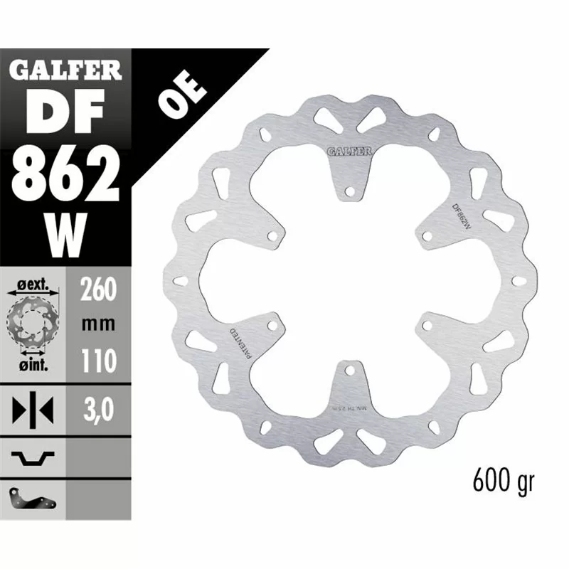 Galfer DF862W Disco Freno Wave Fisso