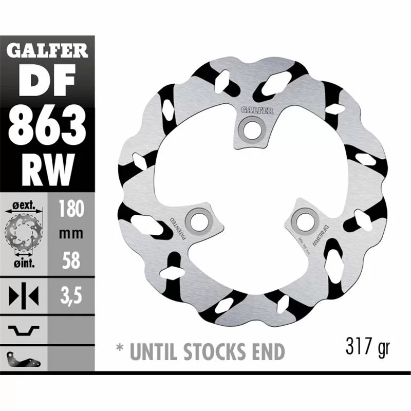 Galfer DF863RW Brake Disco Wave Fixed