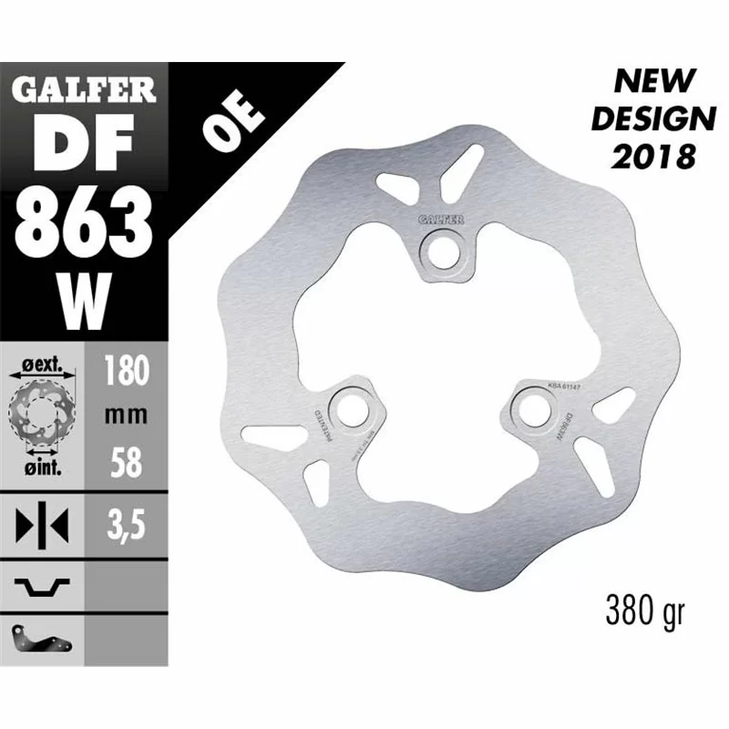 Galfer DF863W Brake Disco Wave Fixed