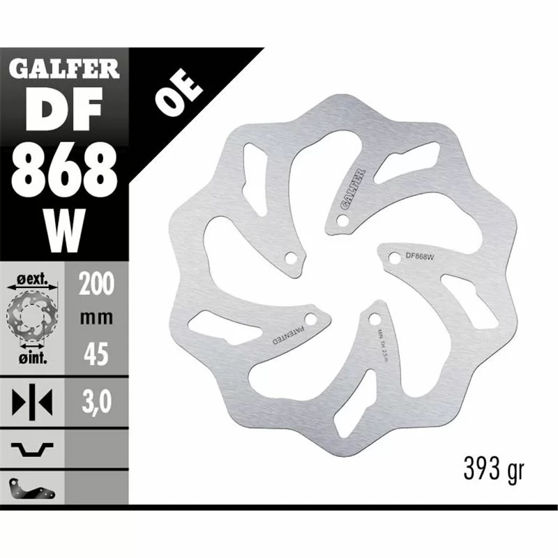 Galfer DF868W Brake Disco Wave Fixed